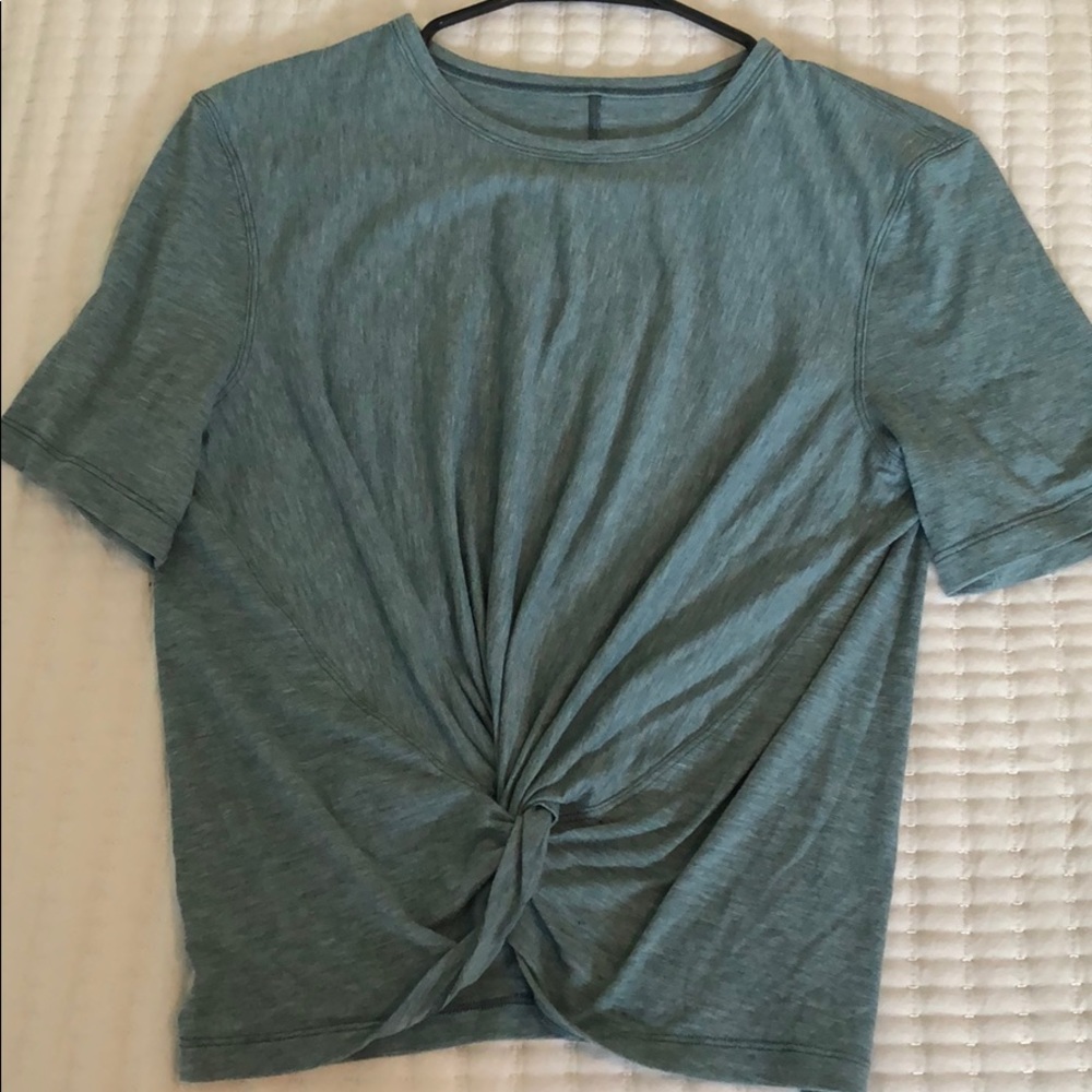 Green Lululemon Tie Crop Shirt